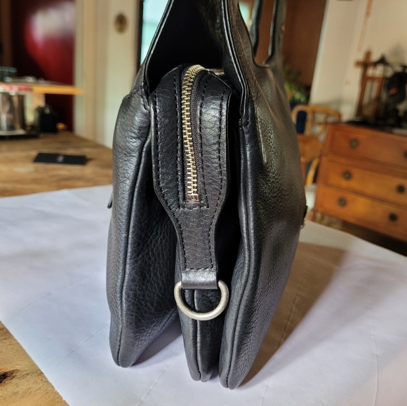 Botkier Leather Trigger Saddle Shoulder Bag in Black - Picture 7 of 15